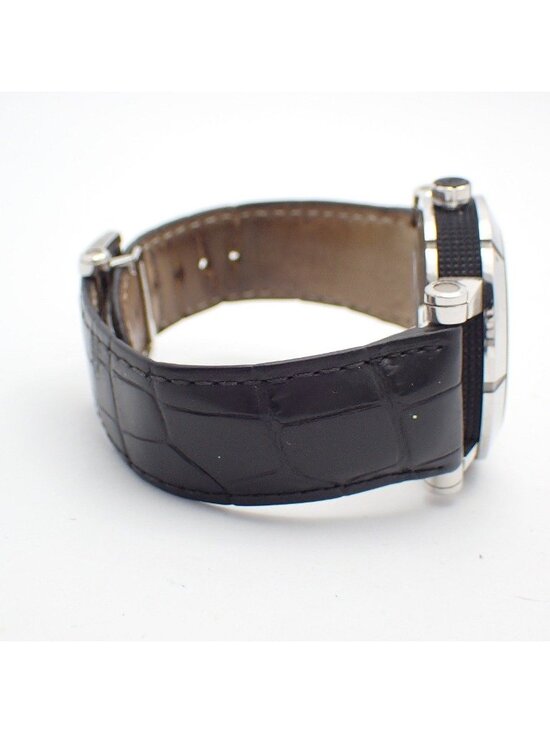 Tiffany & Co Atlas Gent Automatic Winding Watch Black Dial Slotted Back Leather main image 4
